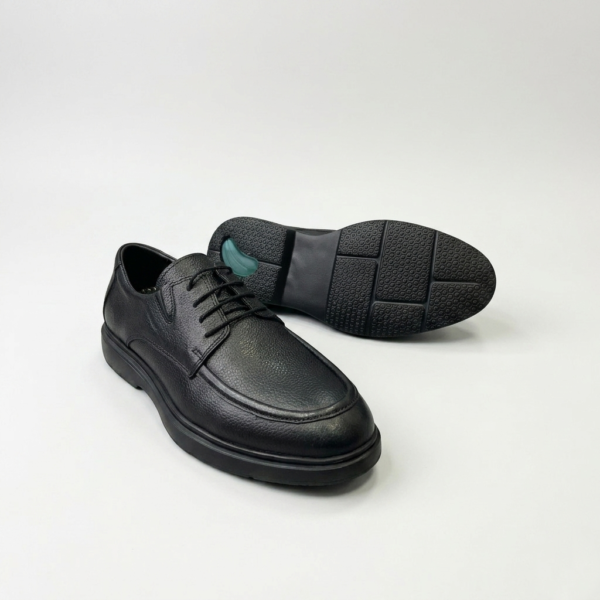 Chaussures Noir Cuir - Semelles Très Confortable